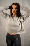 Grey Transition Cropped Crewneck