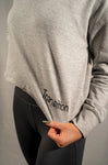 Grey Transition Cropped Crewneck