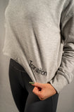 Grey Transition Cropped Crewneck