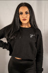 Black Cropped Crew Neck