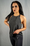 Grey High Neck Logo Top