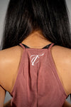 Mauve High Neck Logo Top