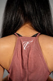 Mauve High Neck Logo Top