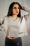 Grey Transition Cropped Crewneck