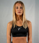 Black Aura Logo Sports Bra