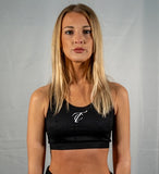 Black Aura Logo Sports Bra