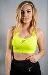 Electric Yellow Aura Logo Sports Bra