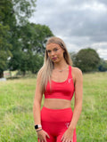 Coral Aura Logo Sports Bra