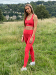 Coral Aura Logo Leggings