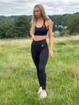 Deep Black Aura Logo Leggings