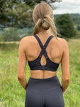 Charcoal Grey Logo Sports Bra