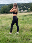 Deep Black Aura Logo Leggings