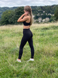 Deep Black Aura Logo Leggings